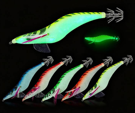 Turluttes Lumineuses pour Calmar, Seiche et Poulpe